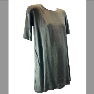 Hatch Maternity Button Detail Back Dress Olive Green  - 2